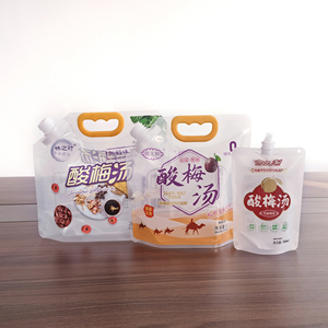 Bolsa de Plástico con Boquilla y Base Plana, Impresa a Medida, de Grado Alimenticio, para Agua Potable, Leche, Yogur, Sake, Baijiu, <span class=keywords><strong>Shochu</strong></span> - Product Image 4