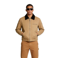 Veste en toile de coton XUCHANG, style vintage, surdimensionnée, de haute qualité, pour hommes, idéale pour le travail, modèle original OEM personnalisé