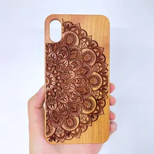 OEM Factory Schneller Versand Holz Handy hüllen für iPhone 13 Pro Max Massivholz TPU Carving Mobile Cover für iPhone 12 11 14 Hülle