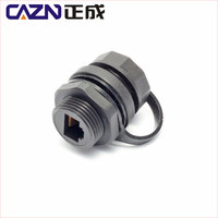 Cable de red Ethernet de doble cabeza para exteriores, acoplador Lan impermeable, conector RJ45