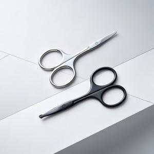 Portable nose hair trimmers, stainless steel round tip, won't damage nasal cavity, home beauty <b>tool</b>. - Product Image 3