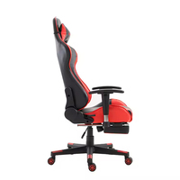 Fauteuil de Gaming Luxe Moderne à Dossier Haut en Cuir PU, Inclinable et Réglable avec Vérin à Gaz 3 Positions, Pivotant, Éclairage LED, Siège de Course pour Ordinateur