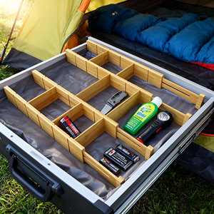 Tre Gỗ Có Thể Điều Chỉnh Tùy Chỉnh Ngăn Kéo Tổ Chức Bộ Chia Mở Rộng Đồ Dùng Tổ Chức Máy Tách Cho Nhà Bếp - Product Image 4