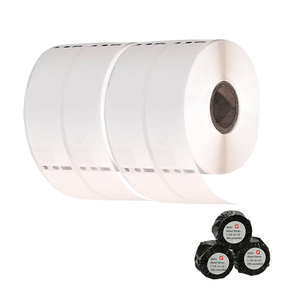 Logotipo barato etiquetas de ropa blanca cinta de embalaje <span class=keywords><strong>Dymo</strong></span> 30253 28*89mm pegatina de código de barras impermeable rollo de papel de impresión térmica 700 Uds - Product Image 1
