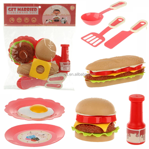 Đồ Chơi Trẻ Em Chơi Nhà Bánh <span class=keywords><strong>Hamburger</strong></span> Thực Phẩm Đồ Chơi Burger Thức Ăn Nhanh Nấu Ăn Đồ Chơi Thiết Lập Cho Trẻ Em Với 2 Bánh <span class=keywords><strong>Hamburger</strong></span> - Product Image 1