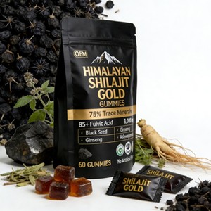 Complément alimentaire végétalien OEM à marque privée, Shilajit noir liquide oral pur de l'Himalaya, stimulant d'énergie, antioxydant, vitalité et beauté pour adultes, 60 unités - Product Image 2
