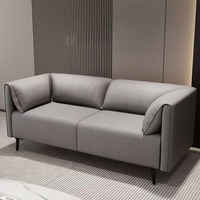 Muebles de Sala de Estar en Oferta, Sofá de Cuero Genuino Marrón de Lujo Importado, Estilo Americano Vintage, para Oficina