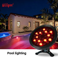 Lumière LED sous-marine étanche IP68 en alliage d'aluminium 150 °   Verre trempé RGB rotatif, câble de 10 m, garantie 5 ans, paysage