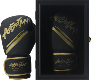 Vetrina Espositiva in Legno con Chiusura a Chiave per Guantoni da Boxe, Cornice da Parete per Collezione di Memorabilia Sportive - Product Image 1