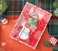Couvercle transparent et base boîte de luxe grand panier de noël boîte-cadeau biscuit au chocolat aux fraises emballage alimentaire pliable boîte de stock or