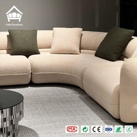 Ensemble de canapés modulaires incurvés sur mesure, design personnalisé, mobilier de salon complet, personnalisation de la maison entière, solution tout-en-un pour villa et appartement