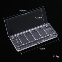 Palette vide moderne en ABS de qualité alimentaire, écologique, pour fards à paupières, blush et poudre libre, personnalisable avec gaufrage et couleur sur mesure, marque privée
