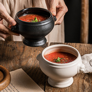 Tazón de sopa de cabeza de león de cerámica china clásica, horno de <span class=keywords><strong>microondas</strong></span>, <span class=keywords><strong>vajilla</strong></span> de restaurante personalizada segura, taza de estofado de Nido de Pájaro <span class=keywords><strong>para</strong></span> acampar - Product Image 5
