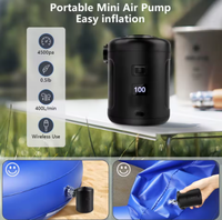 Mini Bomba de Aire Eléctrica Multicolor con Pantalla LCD, Batería de 6000 mAh, Perfecta para Colchones de Aire, Flotadores de Piscina, Bolsas de Almacenamiento al Vacío