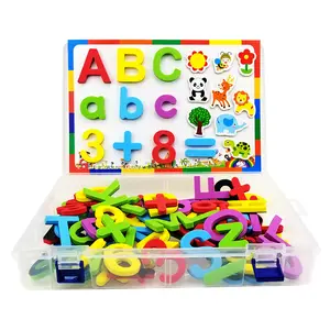 Juguetes Educativos de aprendizaje temprano para niños, 26 ABC, números en inglés, juguetes educativos de aprendizaje magnético