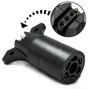 Trailer <b>Plug</b> 7 To 4 <b>Adapter</b> Black ABS Connector For Car Socket Use - Product Image 1
