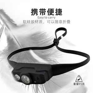 Lampe frontale rechargeable Ningbo JD-H307, batterie 1200 mAh, lumière LED portable pour la course nocturne et l'exploitation minière - Product Image 4