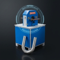 Machine professionnelle de finition et de polissage pour tuyaux courbés en alliage d'aluminium et de cuivre, avec finition satinée, brossée et polie, pour l'élimination de la rouille