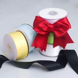 Ruban en polyester double face de luxe durable, couleur et taille personnalisées, 4 cm, 50 yards, pour les invitations de mariage et la décoration d'événements de Noël - Product Image 1