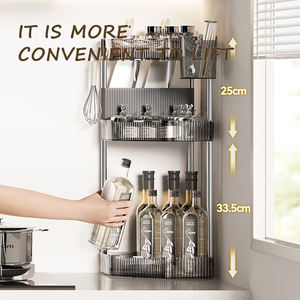 Étagère d'angle triangulaire multi-usages à plusieurs niveaux, gain <span class=keywords><strong>de</strong></span> place, étanche, pour <span class=keywords><strong>cuisine</strong></span> et salle <span class=keywords><strong>de</strong></span> bain - Product Image 3