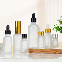 Flacon pulvérisateur en verre dépoli pour soins du visage, 5ml, 10ml, 15ml, 20ml, 30ml, 50ml, 100ml, avec pompe dorée, pour sérum, crème, tonique, brume fine, emballage cosmétique