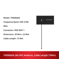 YF0006DA 4G LTE FPC Antenna 1st Gen Connector 690-2700MHz Full Band Flexible PCB Antenna for 4G Module IoT Gateway