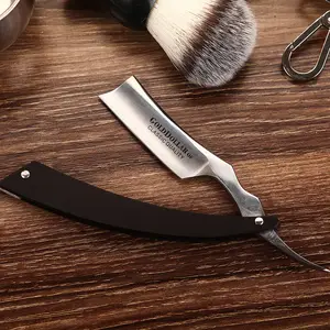 W59 An Toàn Dao Cạo Thẳng Cắt Tóc Cho Mans Vàng Dollar Cao Carbon Thép Dao Cạo Cạo Folding Knife Thép Không Gỉ Giữ Dao Cạo