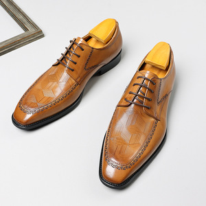 Zapatos de Vestir Formales de Negocios para Hombre, de Cuero, Transpirables, Ligeros, Antideslizantes, de Moda, para Aumentar la Estatura, Talla Grande - Product Image 4