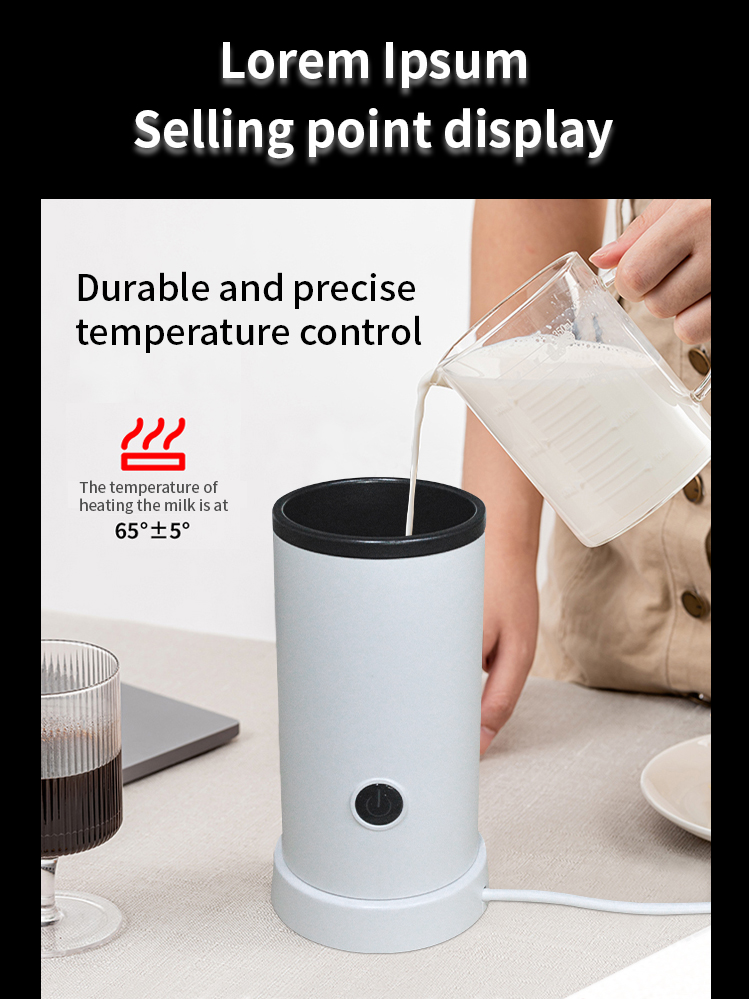 Milk Frother Automatic Milk Frother Large Capacity Automatic Foam Maker for Hot & Cold Milk