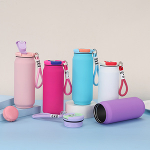 Vaso de Acero Inoxidable 304, Diseño de <span class=keywords><strong>Lata</strong></span> de <span class=keywords><strong>Coca</strong></span> <span class=keywords><strong>Cola</strong></span>, Macaron, Gran Capacidad, para Auto, con Recubrimiento de Goma, Venta al Por Mayor - Product Image 2