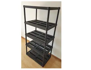 Heavy duty 36X24 inch plastic shelf,5 Tier heavy duty plastic shelves,plastic Storage shelf