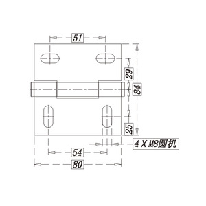 Charnière en acier inoxydable Jingbo 6 x M8 ronde 96x98x26mm pour pièces de cuiseur vapeur - Product Image 3
