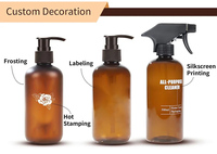 Personnalisé 100ml 200ml 250ml 500ml de luxe en plastique pulvérisateur à pompe gel liquide savon emballage bouteilles pour shampooing