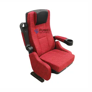 Movie Theater Chairs For Cinema Good Price Fabric Theater Furniture Seating Folding Theatre Seat Movie Cinema Chair With Cup Holder Armrest For Sale