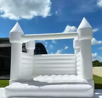 Vente en gros d'usine Château gonflable portable blanc pour mariage / Nouvelle conception de château gonflable pour location événementielle