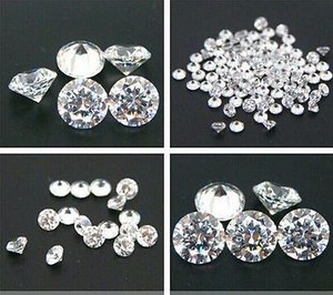Zirconia Cubica Sintetica Wuzhou Qianjian 5A, Pietre CZ Bianche Rotonde Taglio Brillante, Gemme di Zirconia Cubica Sfuse per Gioielli - Product Image 4