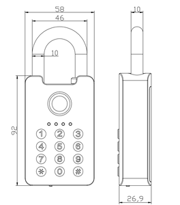 smart zinc alloy <b>padlock</b> new deign smart fingerprint <b>padlock</b> <b>waterproof</b> anti-theft <b>padlock</b> - Product Image 6