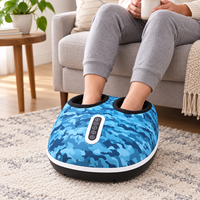 Appareil de massage des pieds Shiatsu portable, machine électrique à rouleaux pour les jambes et les mollets avec chaleur infrarouge, vibrations et compression d'air chauffante