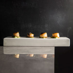Kreatives Restaurant-Dekor Rechteckiges Geschirr Weiße Servierplatte Tablett Vajilla Quaderförmiges Tablett Sashimi <span class=keywords><strong>Sushi</strong></span> Teller - Product Image 4