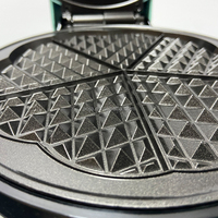 Machine à gaufres électrique domestique très vendue, 5 empreintes rondes, mini gaufrier en forme de cœur pour le petit-déjeuner