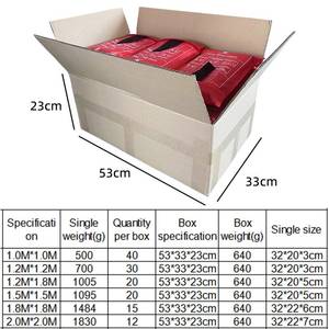 Manta ignífuga de fibra de vidrio 100%, propiedades resistentes al calor, <span class=keywords><strong>bolsa</strong></span> de PVC de emergencia de 1M, ojales, <span class=keywords><strong>bolsa</strong></span> de PVC ignífuga para el hogar - Product Image 5