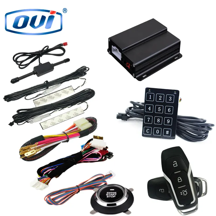 OVI Auto Smart Keyless Entry System Push Button Start PKE Alarm Car Remote Engine Starter