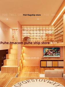 Детская двухъярусная кровать с рамой для скалолазания и качелями - Product Image 4