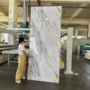 Trang trí tường Panel PVC tấm đá cẩm thạch 1220*2440*3 mét cho trang trí nội thất UV Board