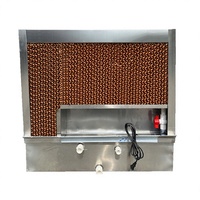 Accessoire de système de refroidissement pour bâtiment d'élevage, panneau humidificateur en carton ondulé avec cadre en aluminium intégré