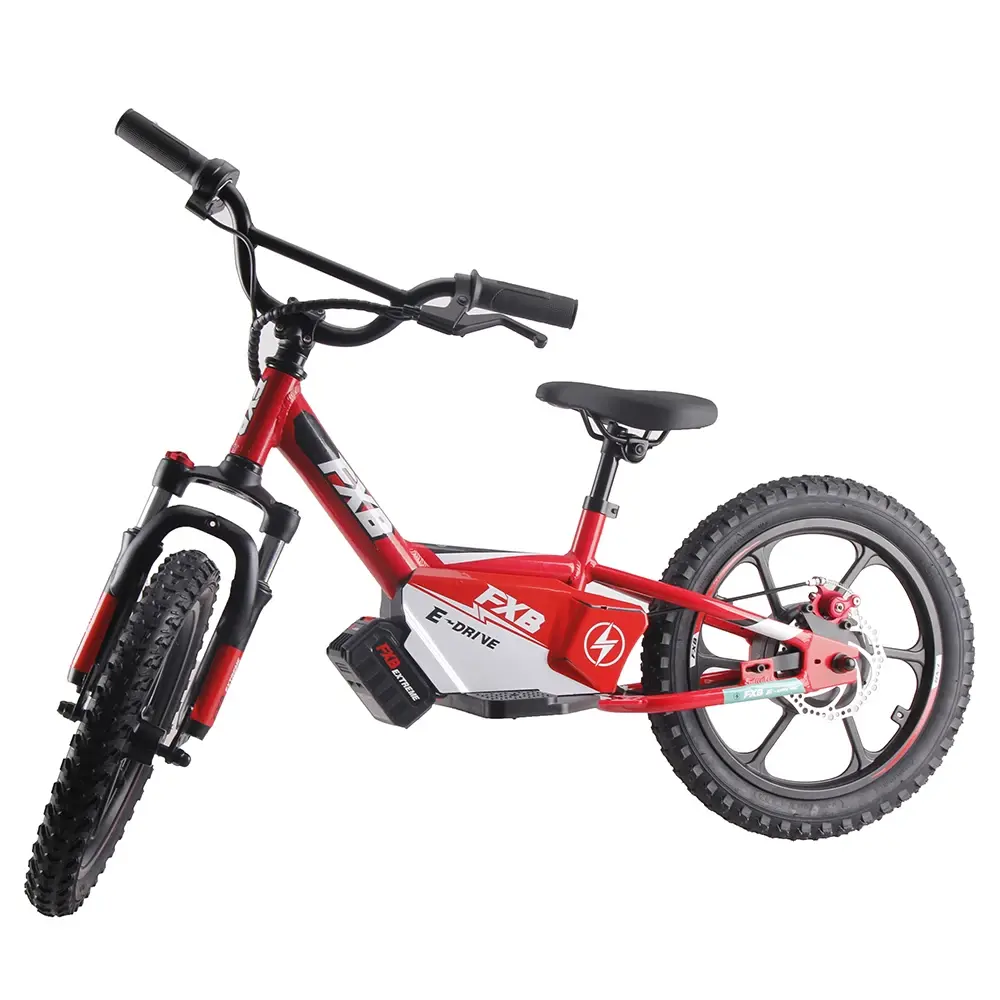 Mini e bicicleta elétrica para crianças, alimentado por crianças, 16 polegadas, bicicleta operada a bateria, equilíbrio elétrico