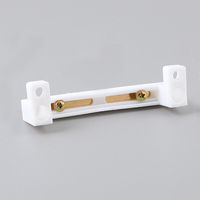 Barre omnibus en laiton de type rail DIN avec bornes à vis et support, 10A