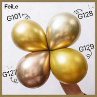 Ballons en latex ronds dorés métalliques Feile, 50 pièces, 12 pouces, brillants, pour décorations de Noël, d'anniversaire, de mariage et de fête
