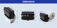 Module d'imprimante thermique de tickets CASHINO KP-628E 58mm à impact 5-9V/12V avec coupeur automatique pour machine de paiement de parking