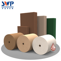 Rouleaux de papier kraft double couche enduit de résine de haute qualité, papier vierge blanc et brun écologique pour le traitement des panneaux de refroidissement
